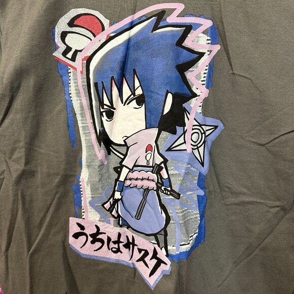 Naruto Shippuden Chibi Style Sasuke Uchiha Anime Tee L - Picture 2 of 4